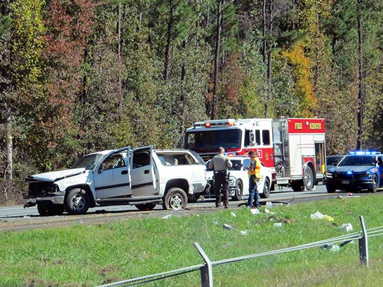 I-75 traffic accident and road block