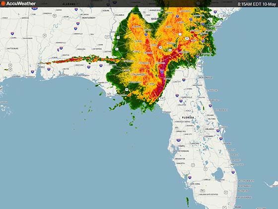 AccuWeather radar imagery