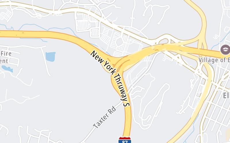 Static map of New York State Thruway at Cross Westchester Expressway / I-287