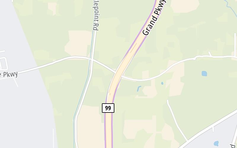 Static map of Grand Parkway at Kilgore Parkway