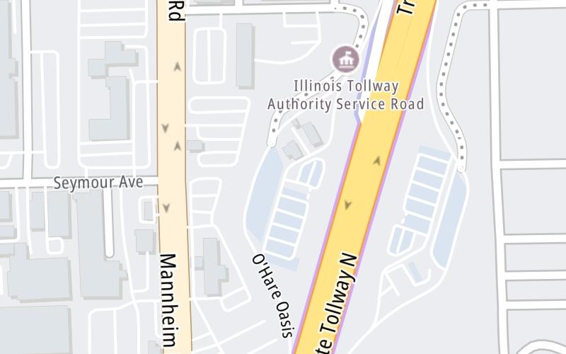 Static map of OHare Oasis Southbound