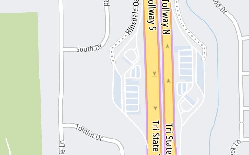 Static map of Hinsdale Oasis Southbound