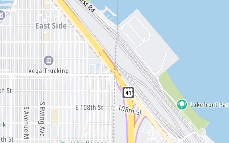 Indiana State Line (to/from Chicago Skyway)