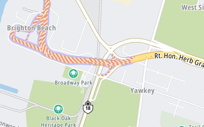 Exit to ON 401 / Rt. Hon. Herb Gray Pkwy