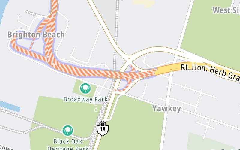 Entrance from ON 401 / Rt. Hon. Herb Gray Pkwy