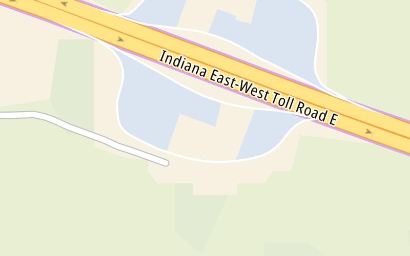 Static map of Indiana Toll Road at Gene S. Porter Travel Plaza