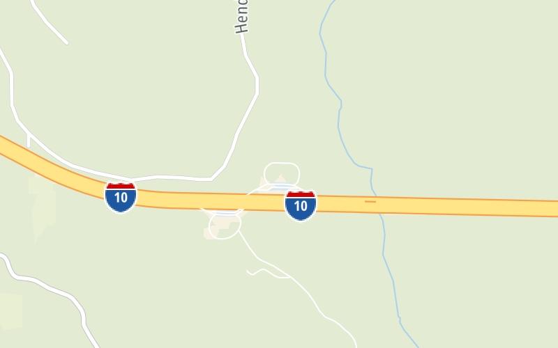 Static map of Interstate 10 at Jefferson County Rest Stop Westbound