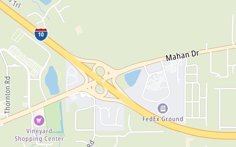Static map of Interstate 10 at US 90 East