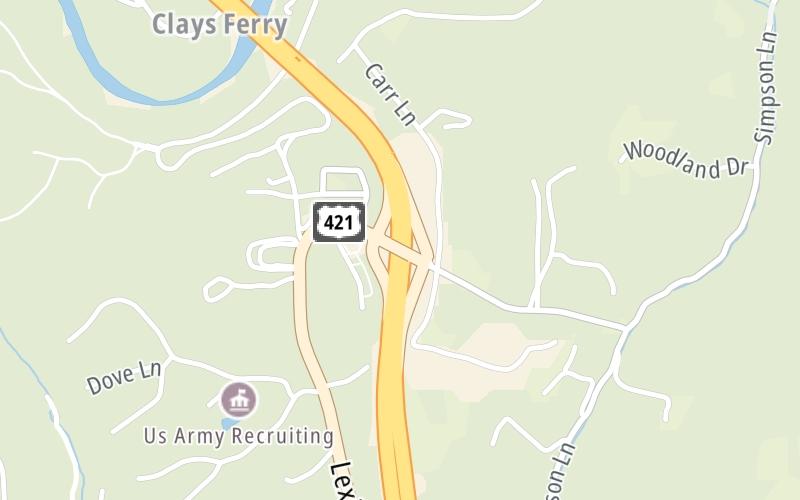 US 25 south / US 421 south (Lexington Road)