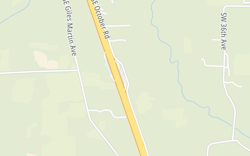 Static map of Interstate 75 at Columbia County NB Rest Area