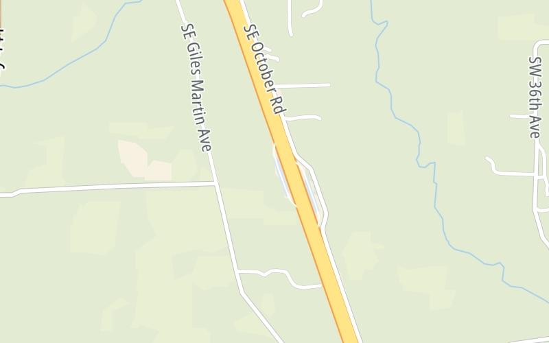 Static map of Interstate 75 at Columbia County SB Rest Area