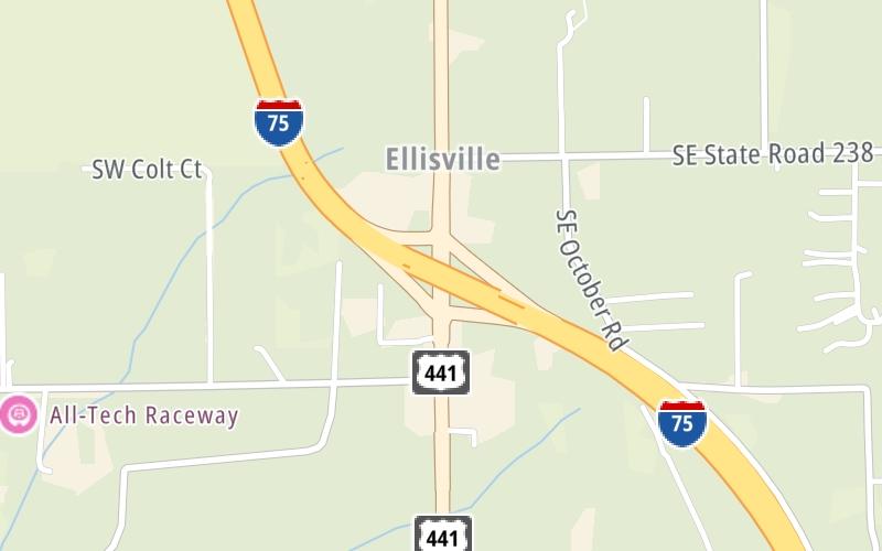 Static map of Interstate 75 at US 41 / US 441