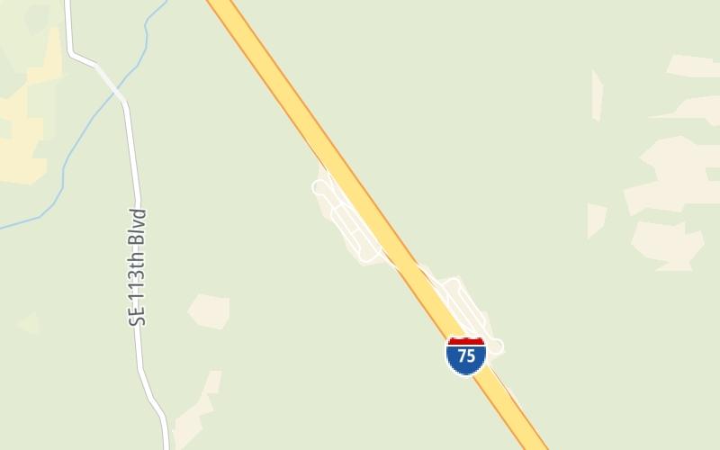 Static map of Interstate 75 at Hamilton County SB Weigh Station