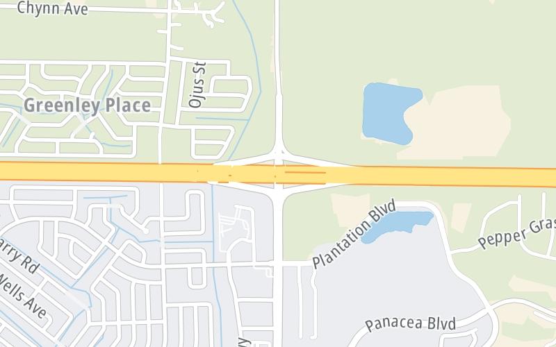 Static map of Interstate 75 at Toledo Blade Blvd.