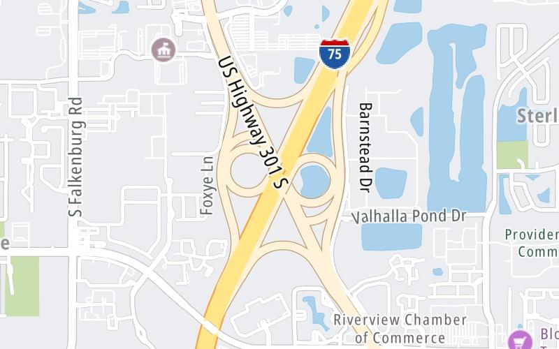 Static map of Interstate 75 at US 301