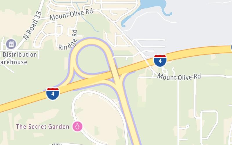 Static map of Interstate 4 at SR 570 (Polk Pkwy.)
