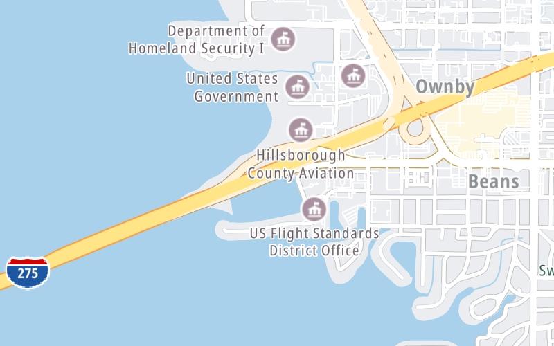 Static map of Interstate 275 at SR 60 East