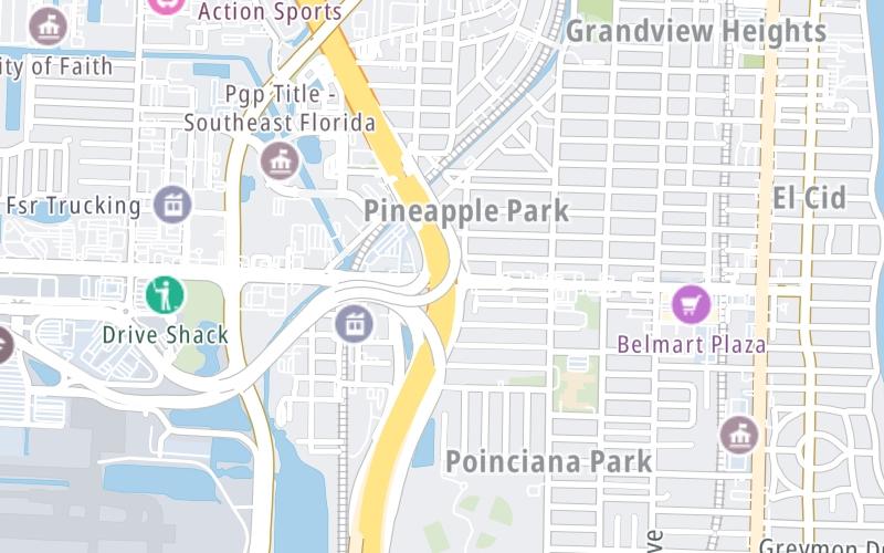 Static map of Interstate 95 at Belvedere Rd.