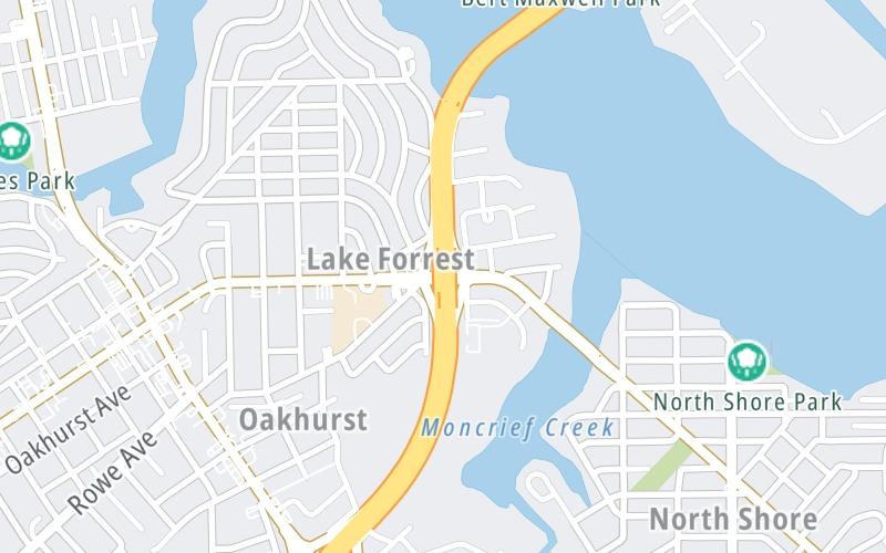 Static map of Interstate 95 at Edgewood Ave.