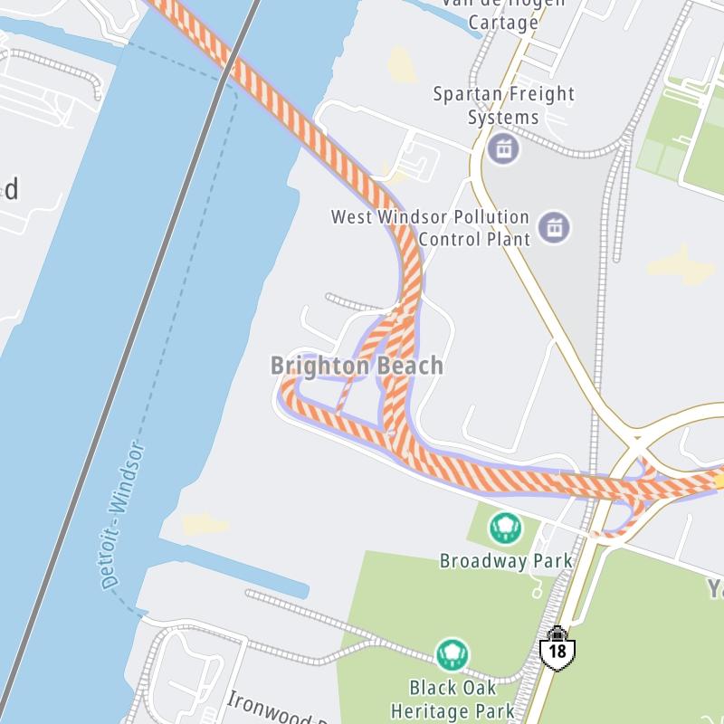 Gordie Howe International Bridge static map