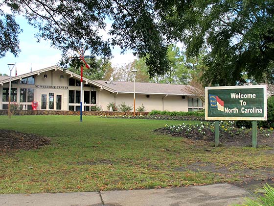 A North Carolina welcome sign