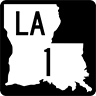 LA 1 road marker