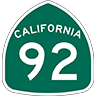 San Mateo Hayward Bridge road marker