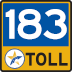 183 Toll Road road marker