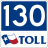 SH 130 road marker