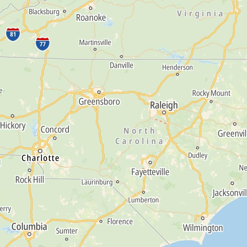 Maps Of The State Of North Carolina