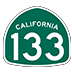 CA 133 road marker